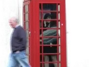 18 Year Old English Girl Flashing In A Phone Box