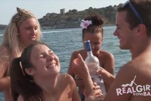 Real UK Teens Playing Sex Games On Holiday Drink Boat
