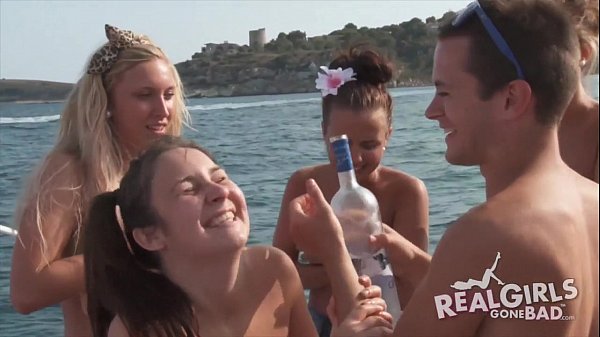 Real UK Teens Playing Sex Games On Holiday Drink Boat
