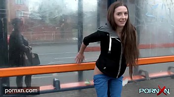 British Teen Leyla Flashing Tits & Pussy London