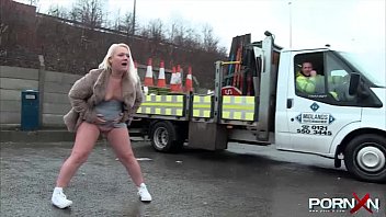 British Driver Watching Girl Piss In Car Park