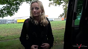 Pretty British Blonde Shagged In Moving Car